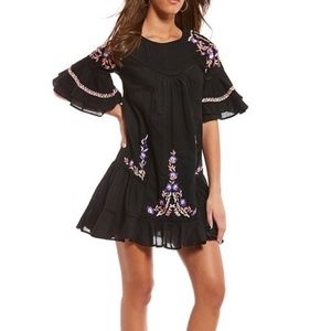 Free People Embroidered Mini Dress